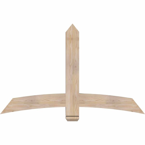 Ekena Millwork Bellingham Smooth Timber Gable Bracket, Douglas Fir, 60"W x 38"H x 3 1/2"D x 5 1/2"F, 15/12 Pitch GBW060X38X0406BEL00SDF - main